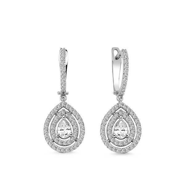 Carla Pear Cut Diamond Earrings