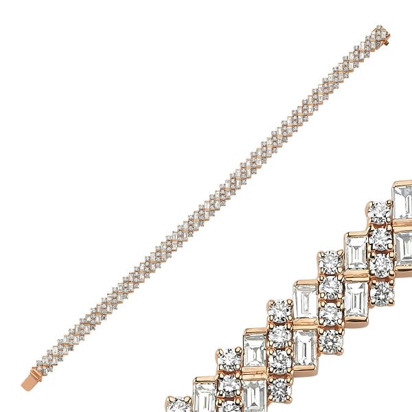 Martina Baugette Cut Diamond Bracelet - Image 2