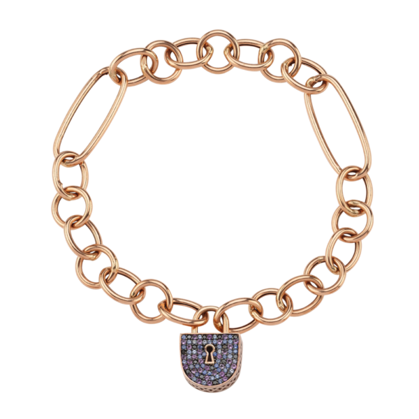 Judy Sapphire Padlock Chain Bracelet